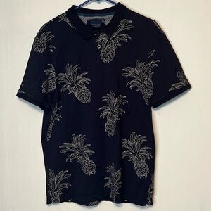 Steel & Jelly British Design Men's Short Sleeve  Black Polo Shirt Size Large